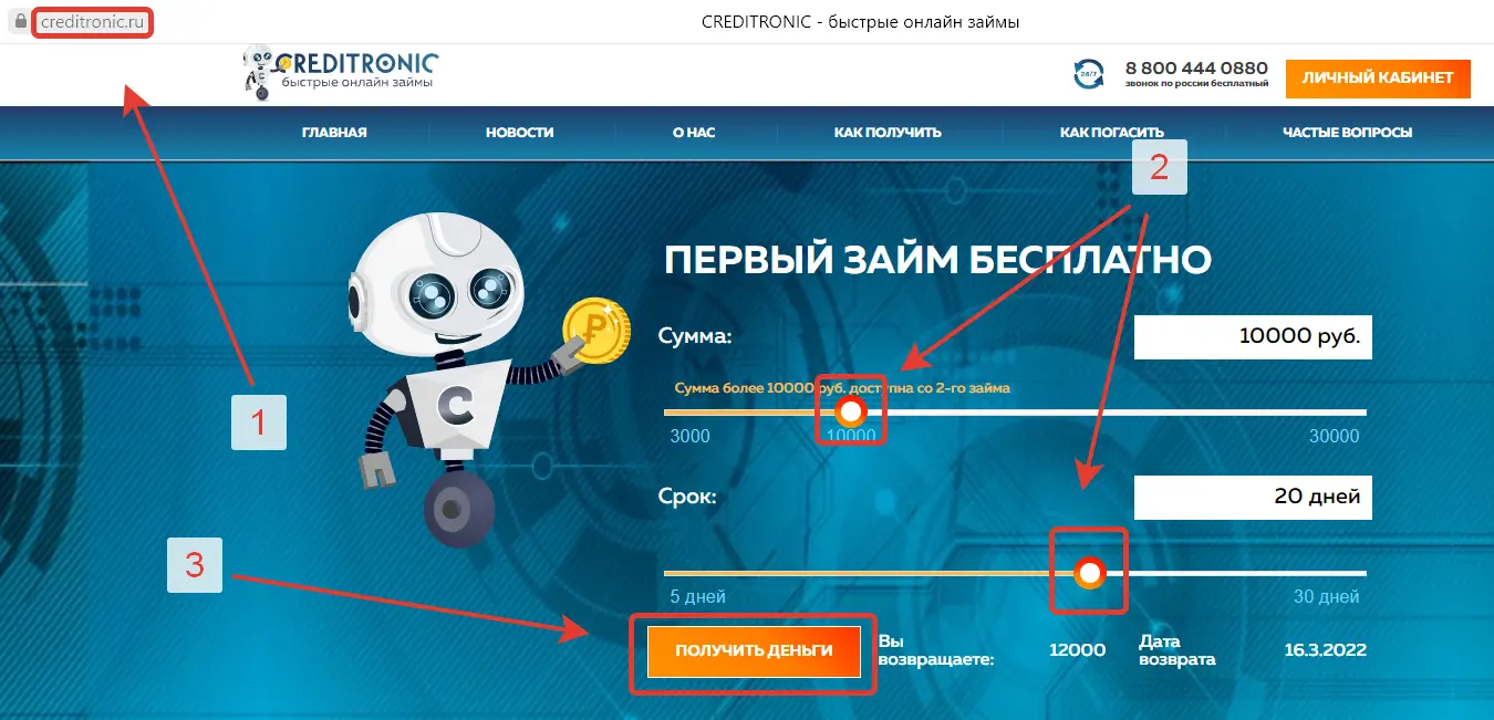 Creditronic Личный Кабинет